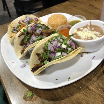 Ernestos Mexican Cuisine - Trio Tacos Plate - my husbands favorite! - Mexican Near Me - La Grange, Kentucky