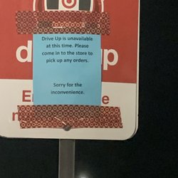 Target - Drive up unavailable