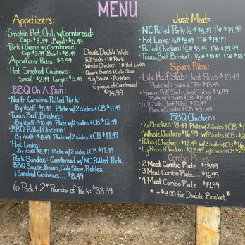 Smokin' Good BBQ - menu on a chalkboard - Barbeque Near Me - Bethel, Maine Smokin' Good BBQ - menu on a chalkboard - Barbeque Near Me - Bethel, Maine
