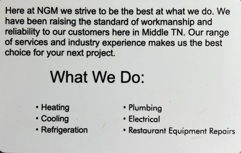 Slide of Next Generation Mechanical