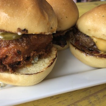Oyster Shucker Craft & Draft - Really good sliders! Chicken was our favorite - Seafood Near Me - St Pete Beach, Florida Oyster Shucker Craft & Draft - Really good sliders! Chicken was our favorite - Seafood Near Me - St Pete Beach, Florida