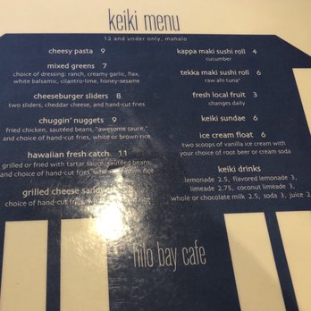 Hilo Bay Cafe - Kid's Menu - New American Near Me - Hilo, Hawaii Hilo Bay Cafe - Kid's Menu - New American Near Me - Hilo, Hawaii