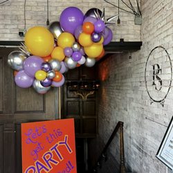 Von Walter + Funk Balloon - Balloon installation at the entrance to our wedding g venue, The Penn Society.