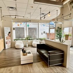Skin Lab Med Spa - Bright, modern waiting lounge at Skin Lab Med Spa in Falls Church, VA.