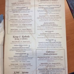 Spirit Of The Maritimes - Menu