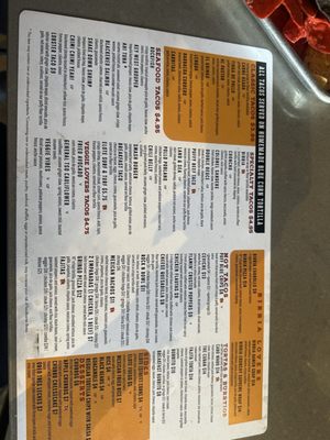 Menu photo 2 Taco Rock Alexandria, VA