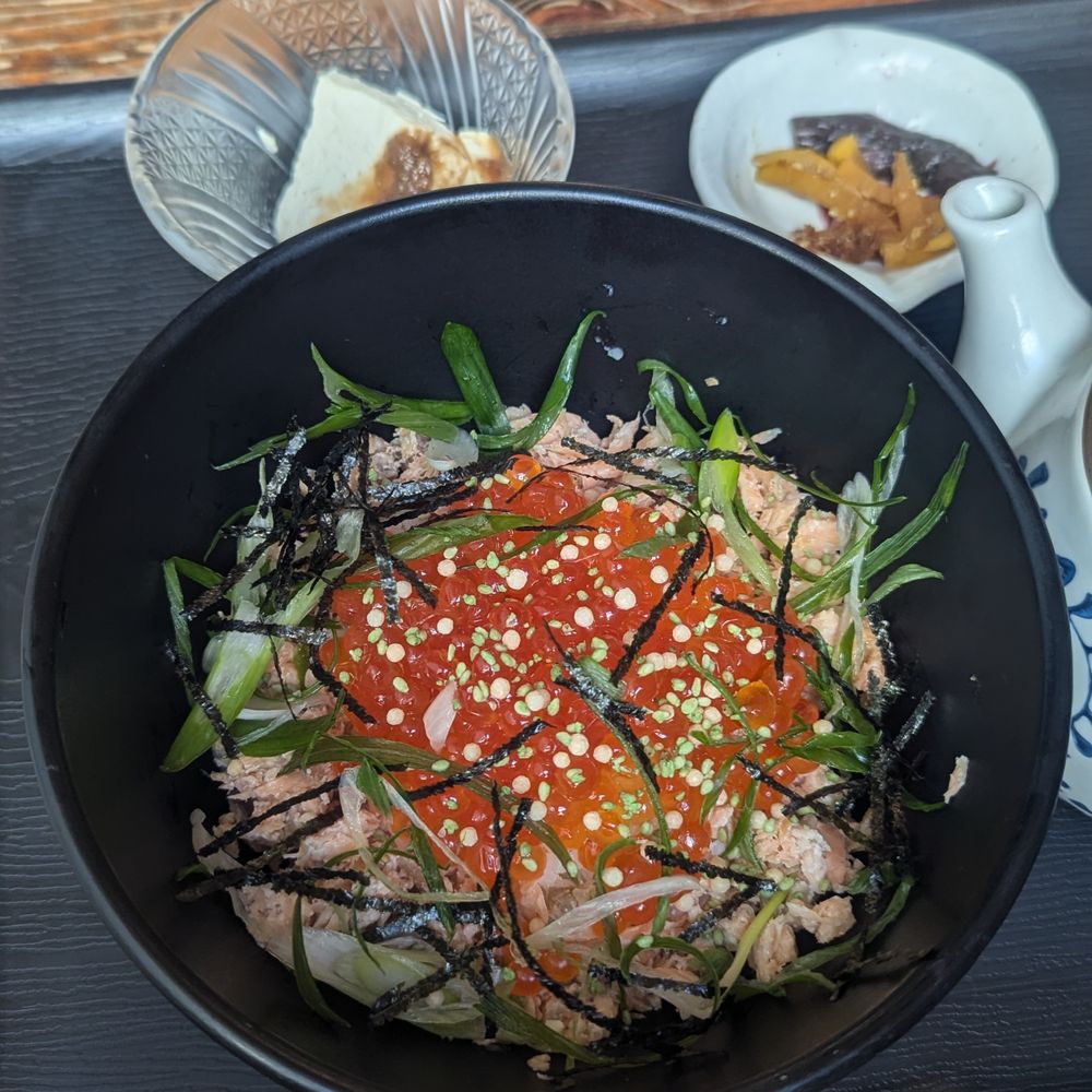 Onibaba - Ochazuke with Green Tea Broth (rice, seaweed, sesame seeds, arare with green onion) - Japanese Near Me - Seattle, Washington Onibaba - Ochazuke with Green Tea Broth (rice, seaweed, sesame seeds, arare with green onion) - Japanese Near Me - Seattle, Washington