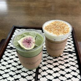 Fig matcha & signature latte
