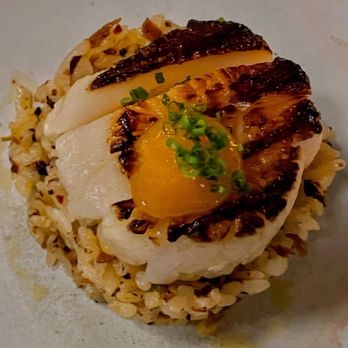 Ram & Rooster - Hokkaido scallop with koshihikari rice | uni | dulse | scallop xo - New American Near Me - Metuchen, New Jersey