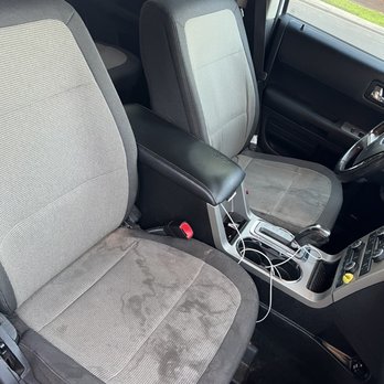 All pro auto detailing - Before pics of the stains on the front seats - Auto Detailing Near Me