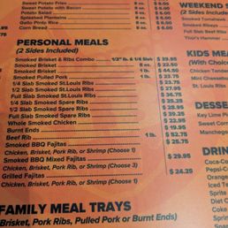 Standard menu