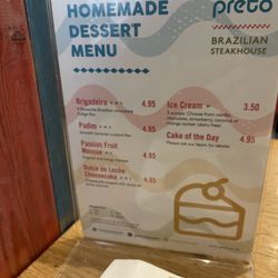 Preto - Dessert Menu