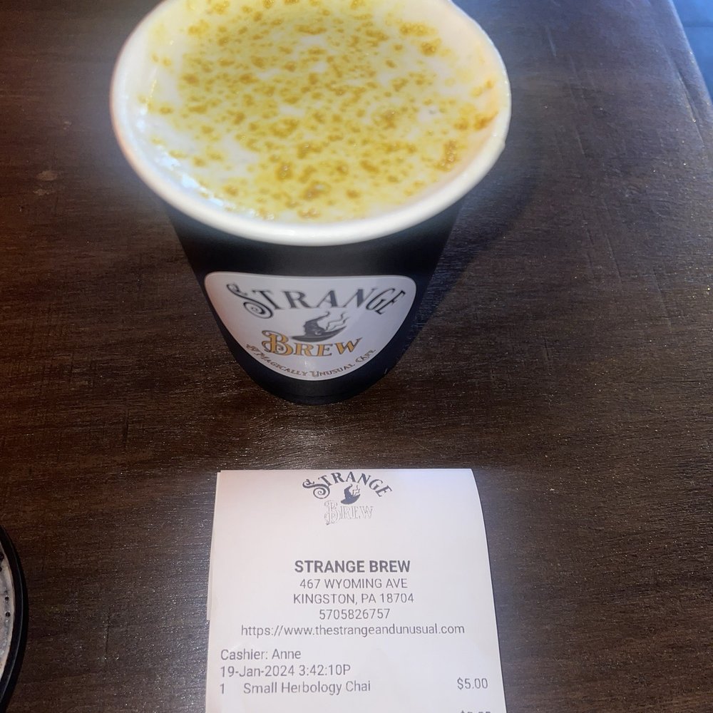 Strange Brew - Small Chai tea- $5.30 - Coffee & Tea Near Me - Kingston, Pennsylvania Strange Brew - Small Chai tea- $5.30 - Coffee & Tea Near Me - Kingston, Pennsylvania