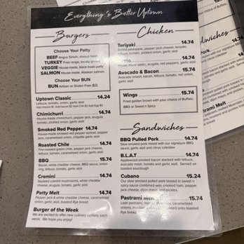 Uptown Burger - Menu - Burgers Near Me - Fullerton, California
