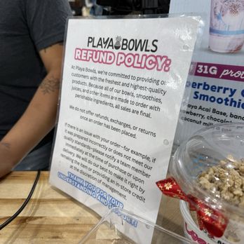 Playa Bowls - Refund policy - Juice Bars & Smoothies Near Me - New York, New York