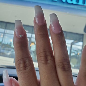 Castle Nail Bar - You can see the weird polish streaks especially on the left of the middle finger. Basic set is $90 here - Nail Salons Near Me - Bellevue, Washington Castle Nail Bar - You can see the weird polish streaks especially on the left of the middle finger. Basic set is $90 here - Nail Salons Near Me - Bellevue, Washington