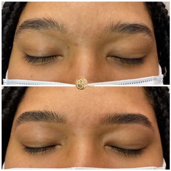 Brevami - Brow wax and tint before and after - Eyelash Service Near Me - La Quinta, California