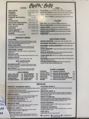 Menu photo 1 Coupa Cafe - Y2E2 Stanford, CA