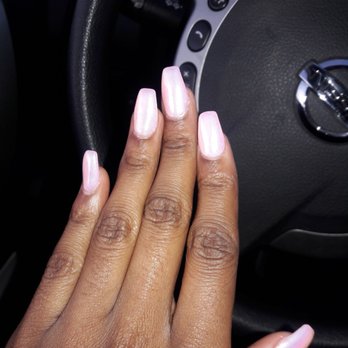 Kim's Nails - Acrylic nails with pink gel polish and a chrome finish!!I absolutely love them!! Go check Kim out!! - Nail Salons Near Me - Austin, Texas
