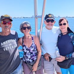 Frisky Mermaid Dolphin Cruises & Pontoon Boat Rentals - Beautiful weather..shaded up top!