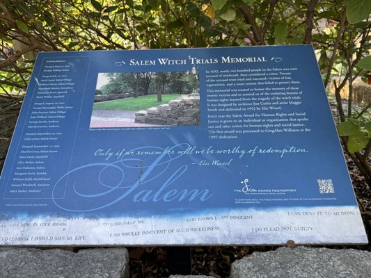 Salem Witch Trials Memorial by null