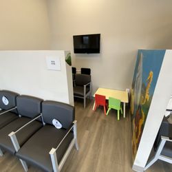 IU Health Urgent care - Part of patient waiting room with children's waiting area