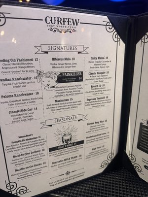 Menu photo 6 Curfew Fort Worth, TX