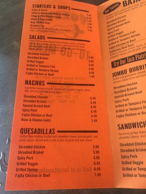 Menu photo 2 Fuzzy's Taco Shop Temple, TX