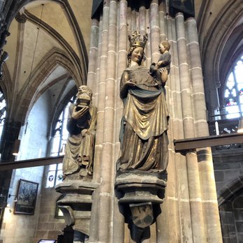 St. Lorenz Kirche - Oldest statue in Nuremberg-Madonna & child - Churches Near Me - Nuremberg, BY