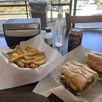 Hungry Hound - Cheese Burger Combo & a canned rootbeer - American Near Me - Santa Clara, California Hungry Hound - Cheese Burger Combo & a canned rootbeer - American Near Me - Santa Clara, California