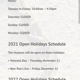 Proof that they were advertised to be open December 31, 2021.