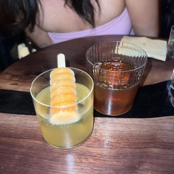Double Chicken Please - thai curry (left), mango sticky rice (right) - Cocktail Bars Near Me - New York, New York