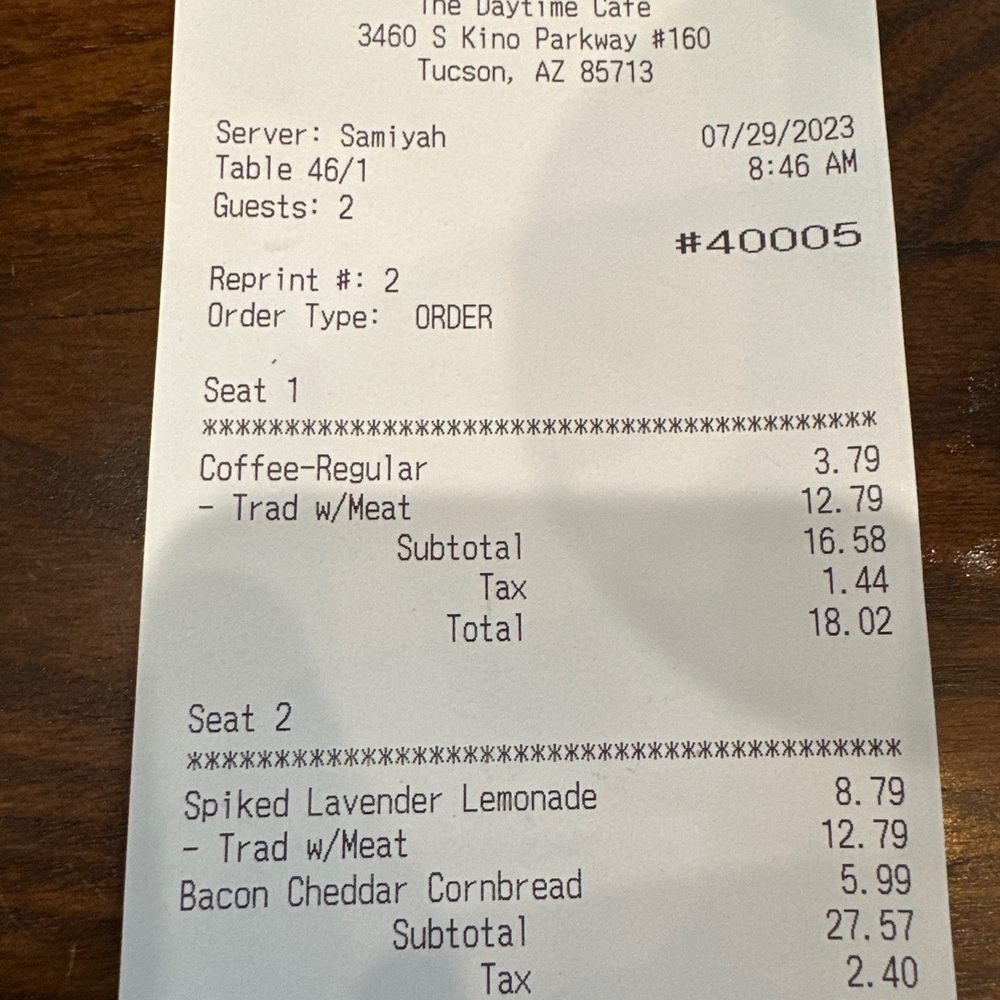First Watch - Charges for items not received. - Breakfast & Brunch Near Me - Tucson, Arizona