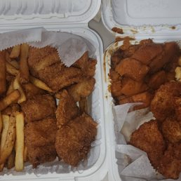 Butterfly Fried Shrimp and Chips Combo