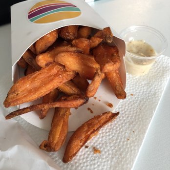 PLNT Burger - Sweet potato fries were amazing! - Vegan Near Me - Silver Spring, Maryland