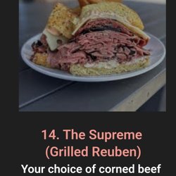 This is what they advertise the #12 "The Supreme" Reuben to look like.