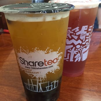 Sharetea - Peach green tea and strawberry black tea. Would recommend peach. - Coffee & Tea Near Me - San Jose, California Sharetea - Peach green tea and strawberry black tea. Would recommend peach. - Coffee & Tea Near Me - San Jose, California