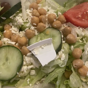 Leo's Coney Island - Small Greek Salad ... with random plastic! - New American Near Me - Lake Orion, Michigan Leo's Coney Island - Small Greek Salad ... with random plastic! - New American Near Me - Lake Orion, Michigan