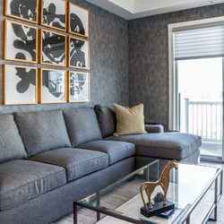 A living room I designed for a townhouse in Kensington Estates, Long Island NY.