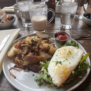 The Foundry Grill - Avocado toast with 2 eggs and potatoes. Piping hot and delicious. - American Near Me - Sundance, Utah