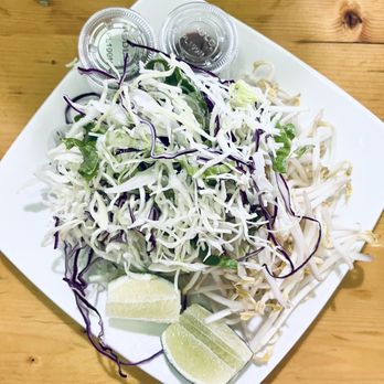 Pho 54 - The sides to add in the Bun Bo Hue - Vietnamese Near Me - Houston, Texas