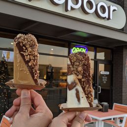 Mocha and cookies n cream pops. Mocha and cookies n cream pops.