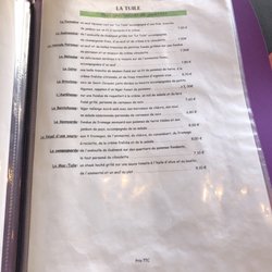 La Tuile - Menu