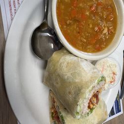 Rosie's Restaurant and Bakery - Turkey wrap and soup