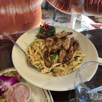Footprints Cafe - Rasta Pasta with BBQ Chicken - Caribbean Near Me - Brooklyn, New York Footprints Cafe - Rasta Pasta with BBQ Chicken - Caribbean Near Me - Brooklyn, New York