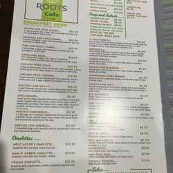Roots Cafe - Breakfast, lunch, and kids' menu