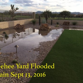 The Garden Gate - Trevor (owner) paid no attention to maintaining the positive grade of my yard. My yard now floods with each rain (and irrigation cycle). - Landscape Architects or Designers Near Me - Oro Valley, Arizona The Garden Gate - Trevor (owner) paid no attention to maintaining the positive grade of my yard. My yard now floods with each rain (and irrigation cycle). - Landscape Architects or Designers Near Me - Oro Valley, Arizona