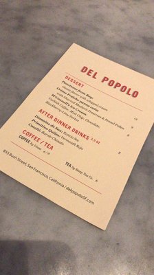 Menu photo 6 Del Popolo San Francisco, CA Menu photo 6 Del Popolo San Francisco, CA