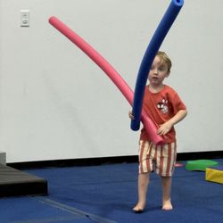 Playing in the ninja area.