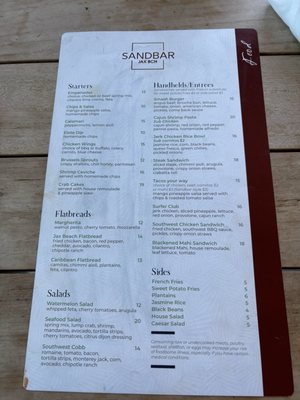 Menu photo 8 Sandbar Jax Bch Jacksonville Beach, FL